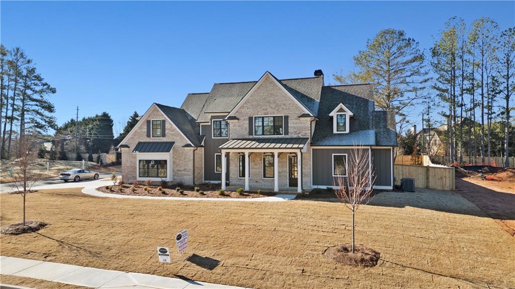Great Price.....Great Location*Welcome to this CSP New Homes quality built home in Creekview High School district * The expansive primary suite is a true retreat, boasting a zero entry large shower for stepless entry on the main level * New Brookfield Plan * Gourmet kitchen with gorgeous island overlooking family room, new stainless steel appliances and crisp cabinetry * Enjoy your morning coffee on the extended covered back patio perfect for outdoor dining *This home features an additional back covered patio roughed in for future outdoor kitchen area and private backyard* The vaulted family room with gorgeous cedar beams and shiplap above fireplace to the ceiling is centered around a charming brick fireplace, which is ideal for entertaining * Three additional bedrooms up stairs * Large loft area * Covered back patio overlooks beautiful level home site *Photos are of a Brookfield plan in another neighborhood*