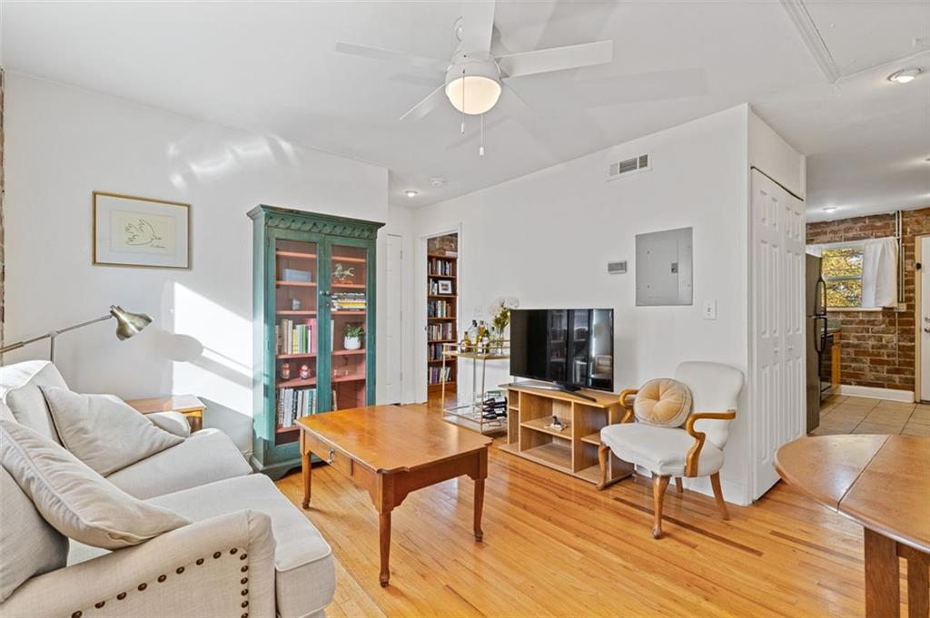 Welcome to your ideal intown one-bedroom retreat, just steps from the renowned Atlanta Beltline, offering unmatched convenience and urban connectivity.
Enjoy the top-floor location featuring charming hardwood floors, exposed brick walls, granite countertops, a newer HVAC system, a new hot water heater,
attic storage space, and a freshly tiled bathroom wall. Despite being in a vibrant area, find peace and tranquility on your balcony, perfect for enjoying city
views with your morning coffee or evening relaxation. The property includes deeded/gated parking, and a brand-new washer and dryer. The area boasts
phenomenal shopping and dining options, with nearby restaurants like Krog Street Market, Staplehouse, Marcus Bar & Grill, Pisces, and Chrome Yellow
Coffee Shop within walking distance. Enjoy a short bike ride to attractions such as Piedmont Park, Oakland Cemetery, the High Museum of Art, and the
Atlanta History Center. Additionally, the nearby MLK Jr Recreation and Aquatic Center offers a 25-yard lap pool, gym, track, climbing wall, and basketball
courts.
