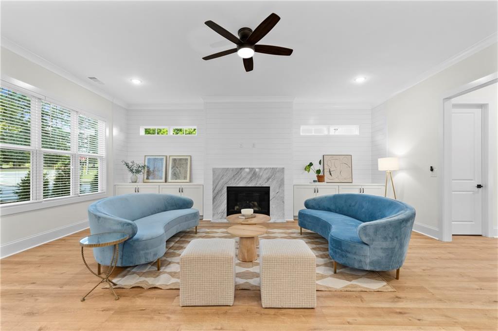 This newly finished beautiful craftsman-style home recently completed in August 2025, is the very last opportunity to own a home in this beloved neighborhood. Nestled on a sunny corner lot, this South-facing home with an East-facing front door offers warmth and light throughout the day, creating the perfect setting for morning coffee on the porch or evening chats on the oversized covered back patio-already wired for a TV, just waiting for game days and movie nights.
Inside, you’ll find 10-foot ceilings on the main level that make the open floor plan feel even more spacious and inviting. The kitchen is a true centerpiece, featuring Whirlpool appliances, generous counter space, a large island with an overhang for seating, and a walk-in pantry that keeps everything tucked away and tidy. The dining area flows effortlessly into the family room, where a cozy fireplace sets the stage for both relaxed nights in and lively gatherings with loved ones.
Upstairs, the owner’s suite is a peaceful retreat with 9-foot ceilings, two walk-in closets, a luxurious soaking tub, dual vanities, and a walk-in shower. The upper level also includes a spacious laundry room with a sink, two linen closets, and three additional bedrooms--one with its own private bath, and two connected by a Jack-and-Jill bathroom with a double vanity.
There’s even a hidden bonus: the main floor coat closet includes extra storage space not shown on the blueprint plans.
This home also includes an oversized two-car garage, and access for electric car hookup, giving you plenty of room for vehicles, tools, bikes, or even a future workshop setup.
To be done early September: Garage Floor will be painted & cabinets with butchers block tops will be mounted to wall.