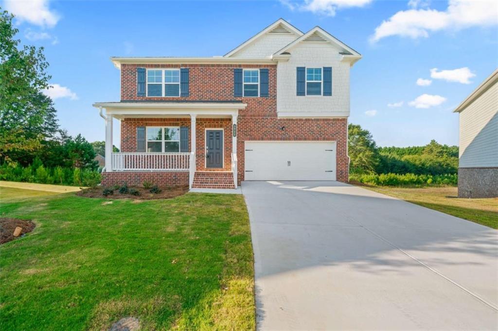 ABSOLUTELY GORGEOUS 4 bed, 2.5 bath HOME in UPCOMING LOGANVILLE *NEW CONSTRUCTION FOR LEASE! Providence Floor Plan with an UNFINISHED BASEMENT. Be the VERY 1st to enjoy this AMAZING Home. Lots of Greenery in the backyard beyond Deck! This Home has all the BELLS & WHISTLES of a LUXURY HOME! Open Concept w/Hardwoods on Main level. *Crisp Clean Kitchen w/Modern Look White Cabs, *Beautiful Granite Stone Countertops *SS Appliances *5-burner Gas Range *Microwave *Spacious Walk in Pantry *Stairwell leading to 2nd Level where you will find the Owner's Retreat w/Spa like bathroom. *Double Vanity. *OVERSIZED Shower. *Huge Closet. * Loft area *Spacious Secondary Rooms...w/Shared Bath that has a separate vanity area *Upper Level Laundry Rm *New Washer and Dryer *SMART HOME Technology Package with *RING system *2-car Garage. Just a short distance away from Parks, Shopping, Restaurants, and other Entertainments. Home is located in a large *Cul-de-sac lot. MOVE IN READY first week of OCTOBER !!!! Don't miss this one. Very few homes in the community with a Basement.