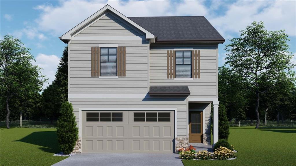 Coleford This home offers at 2 Stories with 3 Bedrooms, and 2.5 Bathrooms with a Loft area upstairs. The foyer leads to the main living space: the great room has an electric fireplace with shiplap. ready to hang your TV. It also opens to the kitchen and dining area. The kitchen has a center work island with bar stool seating and a large pantry. Granite counter tops. Powder room on the main level. Upstairs has Loft, 3 bedrooms, 2 full bathrooms, and laundry room. Primary bedroom has Separate shower and tub with Tile. Rear yard has covered porch. Sample Images. The home is currently under construction. Please contact the listing agent for more details.