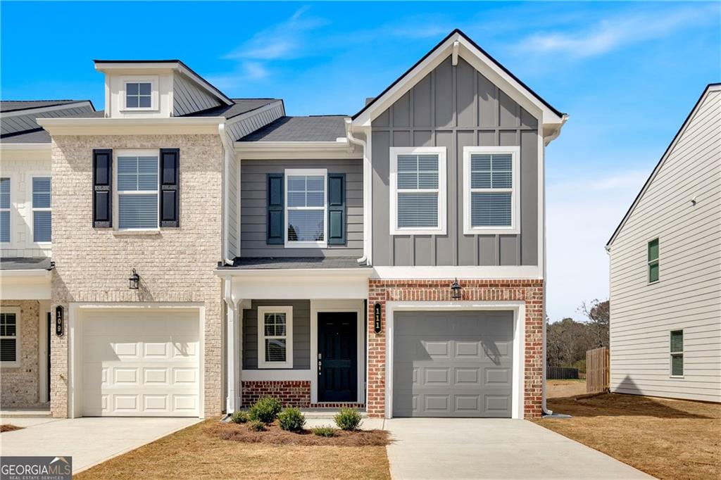Move-in ready and full of charm, the Crape Myrtle at Village Green is a well-designed 3-bedroom, 2.5-bath new construction END UNIT townhome. The open-concept main level features an LVP flooring, a stylish kitchen with granite countertops, tile backsplash, and a spacious island with overhang—perfect for entertaining or everyday living. The open-concept family room features an electric fireplace. All kitchen appliances are included for added convenience. Upstairs, the private primary suite offers a spa-like bathroom with double vanities, and 2 walk-in closets. Located in Adairsville with easy access to I-75, Village Green offers affordable, low-maintenance living with builder warranties and 100% USDA financing options available. Ask about up to $12,000 in builder-paid incentives when using our preferred lender. Photos may be of a similar home or model and are for illustrative purposes only. Features and finishes may vary.