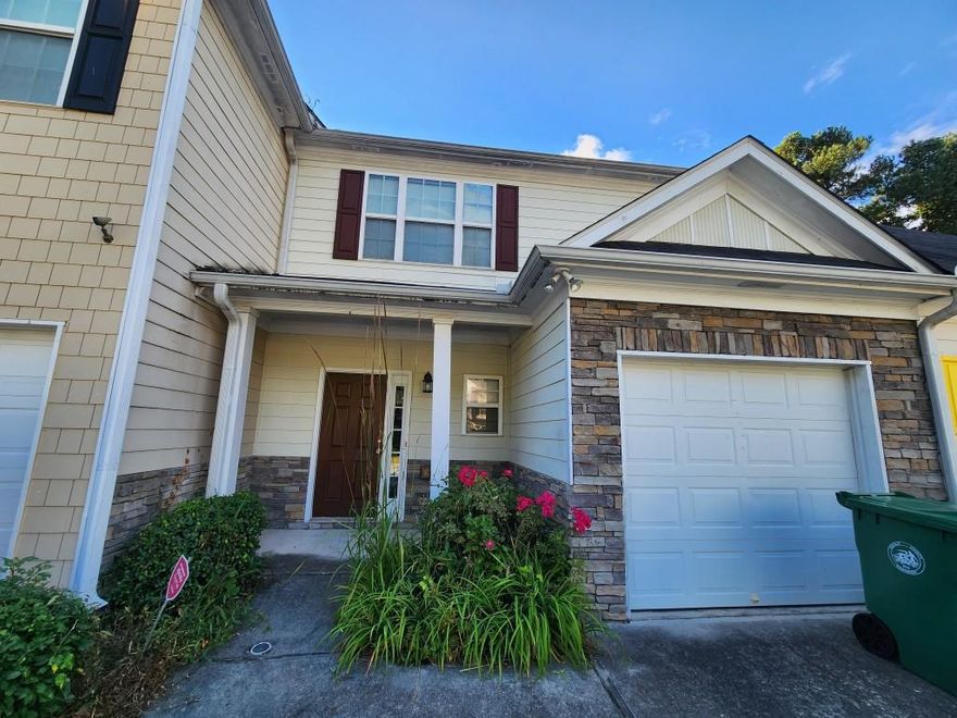 Welcome to your new home at 1512 Rogers Preserve! This property offers great curb appeal and a bright, spacious interior filled with natural light. The main level features easy-to-maintain laminate flooring throughout and a welcoming entryway that opens to a large living room, a separate dining or breakfast area, and a generous kitchen with an island, ample cabinetry, and plenty of counter space for meal prep, all appliances included. Upstairs, you'll find a spacious owner's suite with a full en-suite bath featuring double vanities, a shower/tub combo, and a walk-in closet. Two additional bedrooms share a full hall bath. Step outside to a lovely deck overlooking a picturesque lake view, surrounded by mature trees, perfect for relaxing or entertaining. Conveniently located near shopping, parks, and schools.