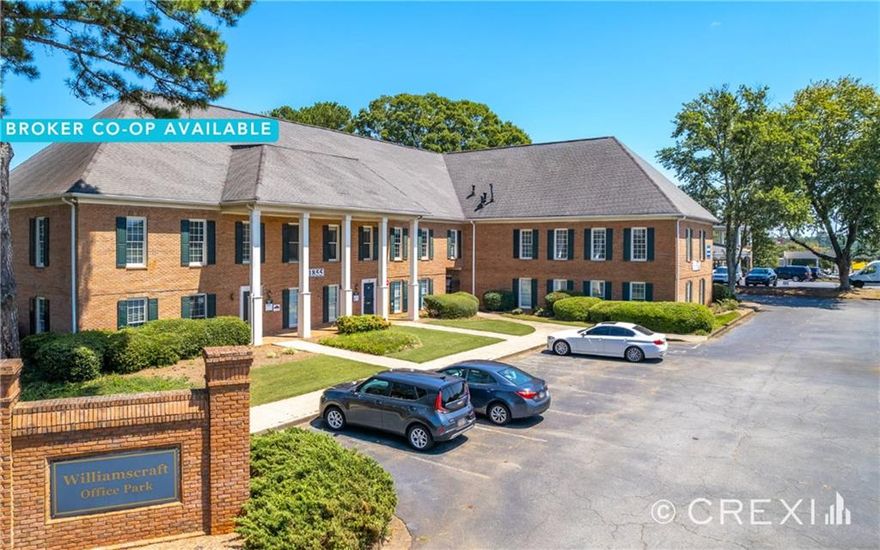 Conveniently located Across the Street From Sprayberry High School and the New Sprayberry Crossing Mixed Use Development.? Fully renovated space with LVP flooring, new paint and new bathroom fixtures.  This suite is located at the front of the office building on the first floor with frontage directly on Piedmont Rd - super easy access!  Great layout for many uses with 3 offices, one private bathroom and coffee area.? Tenant pays electric, gas and cable - owner pays water, sewer and common area trash.?  Professional space with dental office, primary care, insurance firm among its tenants. Easy Access to I-75 and I-575.? 3-year lease minimum.