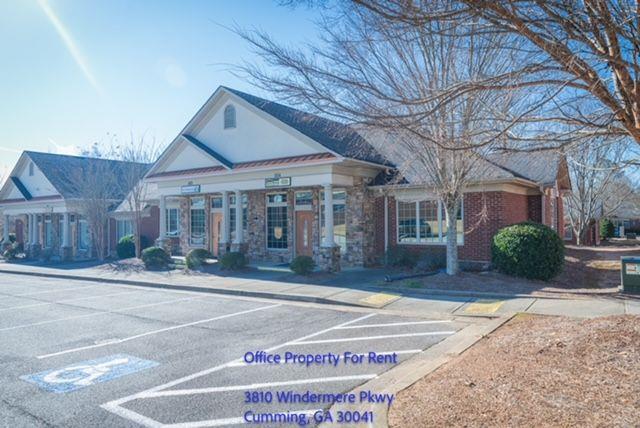 High End OFFICE CONDOMINIUM is located in the South Forsyth County. It is an End Unit with a Reception Hall, Three Offices, One Conference Room, One Break Room, One Copy/Fax/Storage Room and One Restroom. The approximate square footage is 1,450. South Forsyth continues to be a wonderful location to live, work, and play. It's perfect for any kind of professional business (Insurance, Medical, Law Office, Real Estate, Accounting, Staffing & Educational purpose)! Great schools and great neighborhoods are hallmarks of this area. Windermere Professional Park not only compliments, but adds to the prestige of the South Forsyth community.