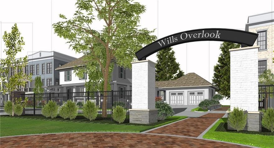 LIMITED TIME: $30,000 Seller Incentive to use toward Closing Costs, Upgrades or Credit. Corner Unit Special - No Premium Charge. Home to be built. NOW SELLING… The best luxury deal and location in Alpharetta! Over 40% already pre-sold. Seize this rare opportunity to own in an exclusive, luxury, 16-townhome enclave overlooking peaceful Wills Park and nestled beside the beautifully restored historic Earl Wood House (circa 1919.) Perfectly located connected to Wills Park, and just a mile from bustling downtown Alpharetta , enjoy luxury living at its best including 4-bedroom, 3.5-bathroom plans with must-have features including elevator shaft, exceptionally large great room with stylish fireplace, multiple balconies overlooking the park, and a gourmet kitchen featuring Bosch appliances, oversized, waterfall-edge island seating five, and adjacent dining room. Upper level includes grand owner’s suite with a generous-sized bedroom, spacious park-side balcony, spa-style bathroom with his and her vanity, modern wet room with shower and soaking tub, and a large walk-in closet. Two well-appointed secondary bedrooms, bathroom and a large laundry room are also located on the upper level. The entry level includes a guest bedroom with patio, bonus room–ideal for private office–full bathroom, two-car garage with storage closet, and mudroom. Best of all, with Wills Park as your backyard, you can stroll, bike, swim, play tennis or take in an equestrian event –right out your back door. Act now and take your pick of the finest units available at beautiful Wills Overlook! Photos and/or renderings are representative, not of the actual property.