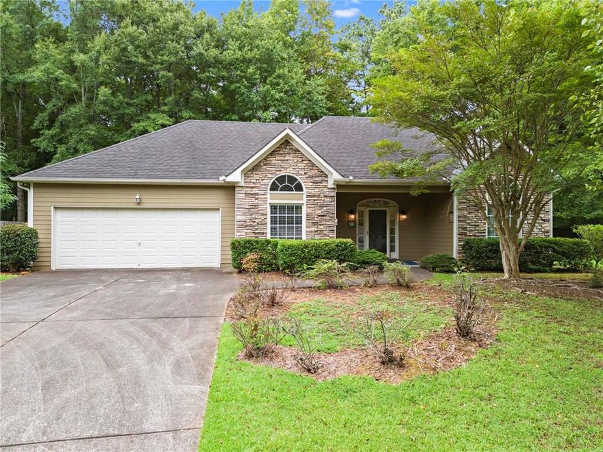 Design the home the way you want it. NO HOA. Easy access to major highways I-75/I-575. Within close proximity to shopping, dining, and recreational facilities. Open and flowing floor plan perfect for entertaining. No stairs and unique room set-ups with flexible living arrangements. Dedicated office room - perfect for remote work or a study space (Room not listed as 4th room). Ample natural light throughout all bedrooms and living room spaces. A fully fenced backyard that provides privacy. Property Line goes beyond fenced backyard (Buyer to do their own survey). Storage shed in the backyard for lawn equipment, tools, and seasonal items. Private outdoor space perfect for pets. Low-maintenance yard design. Sold as is. Motivated Seller. Seller is offering $4000 in concessions that can be used towards closing costs and/or a rate buy down. Home Warranty of up to $499 available.