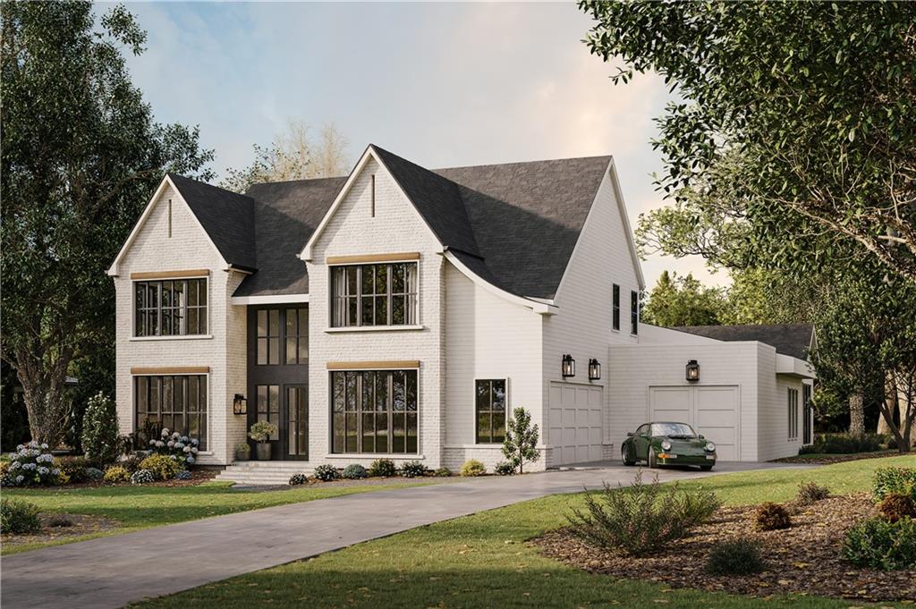 Situated in the heart of downtown Alpharetta, this newly built luxury residence offers 6 bedrooms, 5 bathrooms, a 3-car garage, and 4,787 square feet of refined living space. The spacious owner’s suite is located on the main level and showcases elevated comfort with oversized windows, a generously sized walk-in closet, and seamless flow to the main living areas. A rare offering in this sought-after location, this home effortlessly blends modern elegance with timeless design. Step through the covered front entry into a grand two-story foyer that sets the tone for the sophistication throughout. The designer kitchen is the centerpiece of the home, featuring a vaulted ceiling, flat-top island with seating, double ovens, walk-in pantry, and open views to the fireside family room. Both fireplaces—located in the family room and on the covered back porch—are wood-burning, adding warmth and character to indoor and outdoor living spaces. A private study offers a quiet retreat for work or reading, while the elegant dining room is ideal for entertaining guests. The main-level owner’s suite provides a peaceful escape and leads to a spa-caliber bathroom complete with a freestanding soaking tub, frameless glass shower, dual vanities, and premium finishes. Upstairs, you’ll find four well-appointed secondary bedrooms—each with its own private bath—along with a large entertainment/media room and a centrally located laundry room for added convenience. Enjoy year-round outdoor living on the covered back porch with a cozy fireplace, perfect for relaxing or entertaining. All just moments away from the boutiques, restaurants, and charm of downtown Alpharetta.