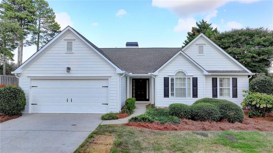 Come see this amazing, 3 bedroom, 3 bathroom, fully renovated ranch home with a completely renovated, heated PRIVATE POOL and attached spa in highly desired Chadbourne neighborhood!  This beautiful home has all brand new siding, flooring, beautiful quartz kitchen counters, brand new Samsung kitchen appliances, and 3 completely renovated bedrooms and bathrooms floor to ceiling. The fireside family room boasts vaulted ceilings and a cozy brick fireplace, perfect for gathering with loved ones. A separate dining room provides an ideal space for meals and entertaining. The kitchen features quartz countertops, a breakfast bar, white cabinets, and a breakfast room that opens to a sunroom with direct access to the backyard. The oversized primary bedroom includes tray ceilings, a sitting room, an ensuite bathroom with double vanities, a separate shower and soaking tub, and a walk-in closet. Two generously sized secondary bedrooms share a full bathroom in the hall. The home boasts a huge bonus room off of the master with a private full bathroom, vaulted ceilings, and double door access to the in ground pool which would make this a perfect room for in-laws / guests or recreational room as well. Outside, you'll find a covered patio with an outdoor bar, a fenced-in backyard, and plenty of green space. This home also includes an attached 2-car garage and is located in the sought-after Denmark High School district. Chadbourne neighborhood offers a swim and tennis community and a playground for the members to enjoy. With easy access to Downtown Alpharetta, shopping, dining, and just a couple minutes drive to the Halcyon, this home is perfect for living and entertaining in the heart of beloved Alpharetta.