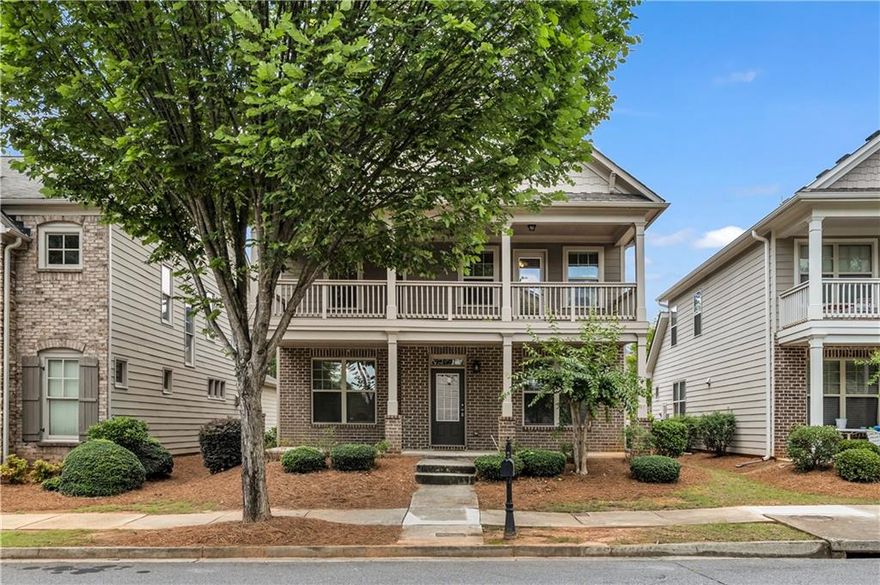 North Gwinnett Cluster Craftsman home features rear-entry plan and boasts gracious front porch entry. Gleaming hardwoods throughout formal dining, family room and eat-in kitchen. S/S Whirlpool appliances set off beautiful open kitchen w generous bar for extra seating. Private study on main could be 4th bedroom. Up the wrapped staircase are 2 large secondary bedrooms and amazing master suite w huge closet and trey ceilings spans entire front of home. Lots of windows and a door to owner's private balcony. Close to Lawrenceville Suwanee road, restaurants and shopping. Community has pool access and min to Suwanee Town Center. Community has no rental cap. Great investment opportunity.