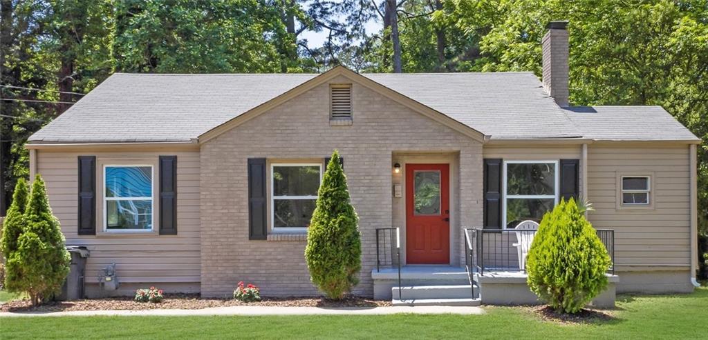 Charming, updated home in a prime East Point location. This recently renovated 3 bedroom, 1 1/2 bathroom ranch home offers modern comfort and classic character in an established neighborhood. Step into the bright family room that features a brick fireplace. Adjacent to the family room is a dining room that opens to the kitchen. This layout is perfectly suited for entertaining guests. The home's unique style offers beautiful hardwood floors throughout, stainless steel appliances and updated fixtures. The home features a large half bathroom in the front of the home for your guests, and three spacious bedrooms and a private full bath in the back of the home. The backyard stretches deep into the private lot, providing opportunities for outdoor living or a nice shed. Your new home has proximity to quality school. restaurants and shopping. It's just minutes away from the highway, and conveniently located to Hartsfield Airport and downtown Atlanta. Don't miss out on this beautiful, renovated home with style and affordability!