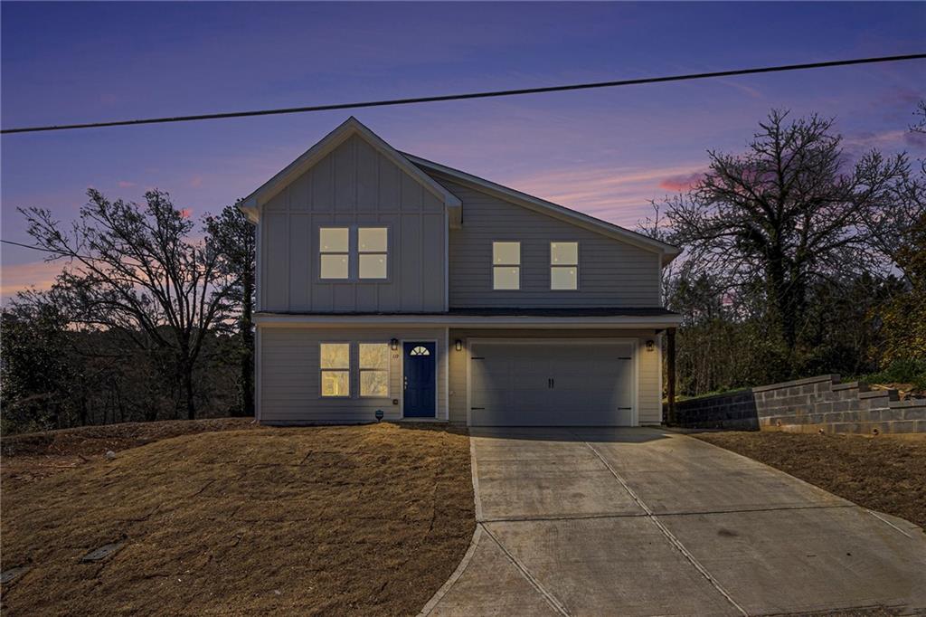 **OPEN HOUSE** 8/2/25:2-4pm!! Welcome to your Brand-New Dream Home in the City of Rome! This contemporary two-level home offers the perfect blend of modern luxury and convenience, featuring an open concept on the main level and ample privacy and space on the upper level—a thoughtfully designed three-bedroom, two-and-a-half-bath home with spacious walk-in closets. The kitchen has sleek granite countertops, a kitchen island, beautiful shaker-style cabinets, a pantry, ample space, floating shelves, and soft-close hinges. Not to mention stainless steel appliances and modern fixtures. A large living room and dining area to accommodate all with beautiful laminate throughout. A guest bath on the main level and two huge bathrooms on the upper level for complete privacy and functionality. The main bedroom features a spacious walk-in closet, a double vanity, and a modern tiled shower, all separated by a sliding barn door. The two additional bedrooms feature walk-in closets and ample space, along with a large bathroom that includes a tiled tub-shower combo located in the hallway. The laundry area sits on the upper level, making it easy and saving you those extra steps. The home features a 2-car garage that includes a garage closet and access to an additional, secluded storage area. The house features a low-maintenance yard. The property is situated in the City of Rome, with no HOA or rent restrictions, and is just minutes from shopping, restaurants, hospitals, schools, and numerous entertainment options. It is the ideal location for anyone wanting to be close to town. Construction was complete in March 2025. Don't miss your chance to own this exceptional property; schedule your tour today!