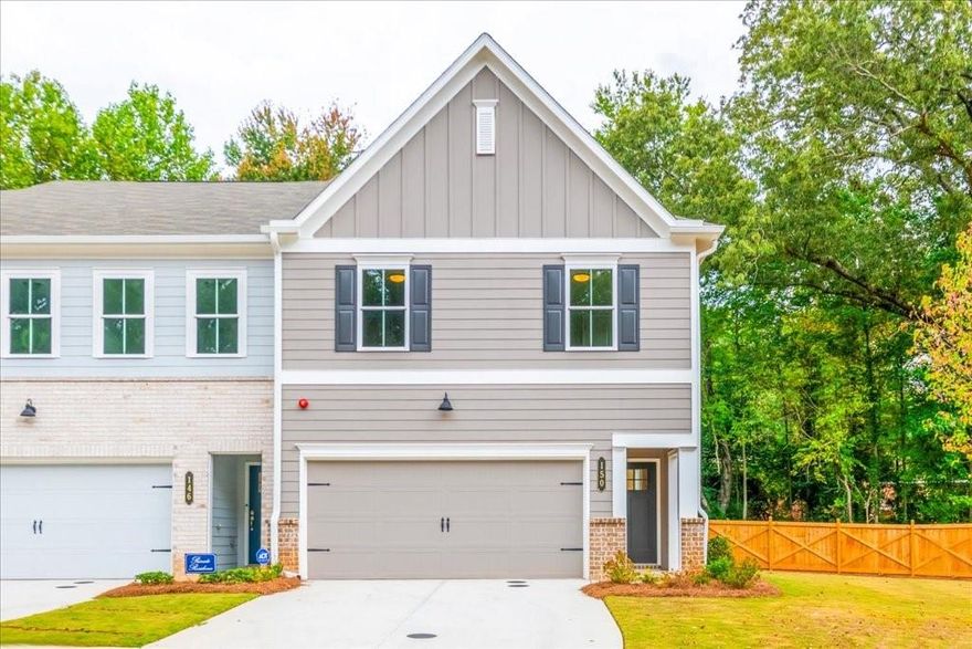 Traton Homes welcomes you to Bluffs at Bells Ferry, a gated community, nestled in the city of Marietta our Brooks E plan will be ready April 2025! This stylish two-story townhome offers a spacious open-concept layout that seamlessly connects the kitchen, family room, and dining areas. Step outside to a private backyard with an extended patio which makes this home perfect for entertaining. Upstairs offers a versatile loft area and an impressive Primary Bedroom with luxurious bath and large walk-in closet. 2 additional bedrooms, full bath, plus the laundry room complete the second level. You'll find exceptional craftsmanship and attention to detail in this home. Traton Homes has been building new homes for over 50 years and was voted Best Builder in Cobb County for the last 4 years in a row! Bluffs at Bells Ferry is ideally positioned near major thoroughfares including Cobb Parkway and I-75 with easy access to endless shopping and dining options along Barrett Parkway and the historic Marietta Square. LIMITED TIME! Receive $20,000 towards closing costs using preferred lender. See agent for more details. All applicants must prequalify with our lender regardless of who they chose for their loan. All incentives are tied to preferred lender only. Photos are representative.