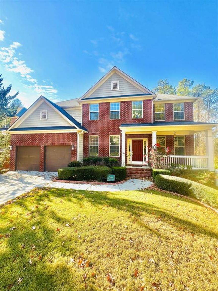 This home is a rare find in Alpharetta with great schools! This beautiful large home sits on a charming culdesac located 5 minutes from HWY 400 and 10 mins to the Avalon and Northpoint Mall. This property has been renovated and feshly painted for move-in ready condition. The home boasts an open floor plan with gleaming hardwoods and fine finishes. The two-story great room is a wonderful place to gather by the fireplace.  A gourmet chef's kitchen (granite island and counters, stainless steel appliances and oversized walk in pantry) and open dining room is perfect for having guests. Oversized Primary bedroom features vaulted ceilings, his and hers closets, and custom wardrobe. The primary bath has been newly renovated with artisan tile, frameless shower door, luxurious stand alone tube, double vanities and a next generation bidet. Each secondary bedroom is large with generously sized closets. The basement is fully finished with kitchen featuring granite island and counters, stainless steel appliances and wine cooler. Newly renovated full bath in basemen features updated vanity and framed glass shower door. Terrace level also features a theater room, full bedroom and office area with extra storage space as well. There is underdecking so that the patio from basement can be used year round. The yard has ample room for activities and a garden.