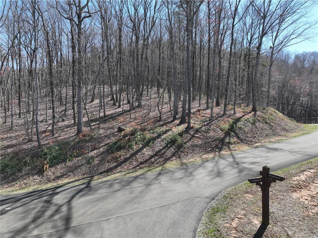 Beautiful wooded property with lots road frontage! Located on a peaceful road you'll find this lot private enough for serenity but still being close to neighbors so you feel like you're still in a neighborhood. At the road front on the left border you'll see a very nice entry point for a driveway that gently slopes upwards and parallel to the road. As you climb the land becomes rolling and towards the back the land gets a little steeper where you'll see another nice area for a home site that sits high above the road and seasonal mountain views are revealed. Approx 25 minutes to Ellijay or Jasper. So close to apple orchards, wineries, and more! The terrain photos are approximation only by using GPS to help gain a rough idea of the lay of the land. Home design and vista pruning must be approved by HOA Architectural committee. Custom home w 2 car garage and paved drive, 2000 sqft min preferred. Soil test on file in Gilmer County. HOA, gated, all buyers must be with an agent.