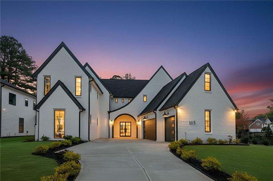 Experience refined luxury and modern design at 115 Thome Drive, an elegant custom-built residence in the heart of Alpharetta. Every space in this home reflects intentional craftsmanship, elevated finishes, and seamless indoor-outdoor living. Step through the grand foyer and into a two-story family room filled with natural light from soaring windows and glass sliders that open directly to a private patio and lush lawn — perfect for effortless entertaining or quiet evenings outdoors. The open-concept layout connects the family room to a chef’s kitchen featuring professional-grade Thermador appliances, custom cabinetry, quartz countertops, and an oversized island ideal for gatherings and culinary creativity.The main-level owner’s retreat serves as a sanctuary with spa-inspired finishes a freestanding soaking tub, walk-in shower, dual vanities, and a generous walk-in closet (with the opportunity for your own custom-designed system included with a full-price offer).  Upstairs, discover four spacious secondary bedrooms, each with its own private en suite bath, offering comfort and privacy for family and guests. The expansive loft adds flexibility for a game room, media space, or second living area, while a secondary laundry room enhances convenience.Throughout the home, you’ll find wide-plank hardwood flooring, designer lighting, and architectural accents that elevate the modern farmhouse aesthetic. Large glass doors connect the interior to the outdoor living terrace, where you can enjoy al fresco dining, weekend gatherings, or peaceful mornings surrounded by manicured green space.  Located just minutes from Downtown Alpharetta, Avalon, and top-rated schools, this home combines luxury, convenience, and timeless style. Priced below recent appraised value, 115 Thome Drive represents an exceptional opportunity to own a one-of-a-kind custom home designed for both elegance and everyday living.

Schedule your private tour today and experience where craftsmanship meets comfort in the heart of Alpharetta.