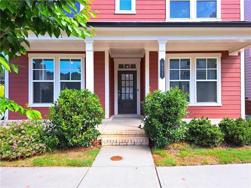 Beautiful move-in ready house nestled in the heart of Suwanee and conveniently located near shops, dining, parks, and the Suwanee Town Center! Desirable location with great Gwinnett schools! Traditional 2-story house with lots of designer upgrades. Main level: Beautiful hardwood flooring throughout and a large open floor plan with a gorgeous Kitchen featuring stainless steel appliances (refrigerator coming soon), family room, and dining area, guest bedroom, full bath, mudroom bench near rear entrance and coat closet near the front entrance, and a flex area that could be used as a formal dining room, living room, or office. Upper level: Spacious Master Suite with a large walk-in closet and a luxurious tiled shower and double vanities, two secondary bedrooms, a shared bathroom, laundry room, and a loft!