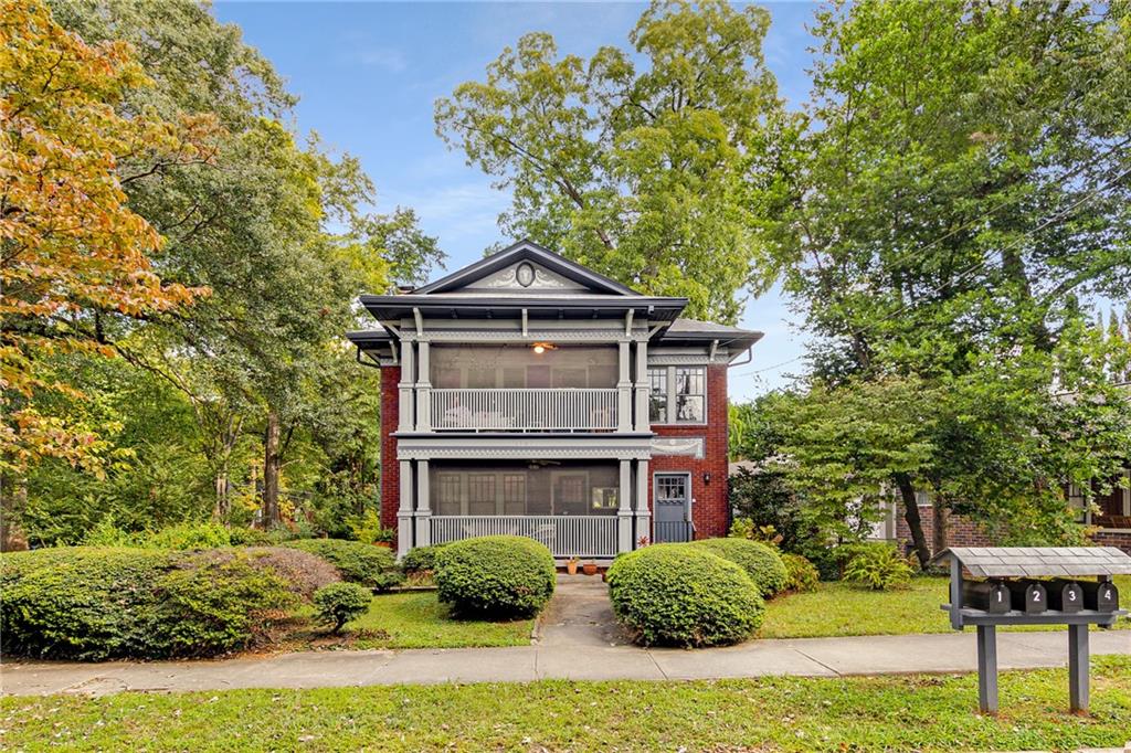 Neighborhood landmark property in the primest section of Virginia Highland. Admired for generations, this striking multifamily building presents a rare opportunity to invest in a stable building with easy-equity enhancement potential. Sitting on a graceful .3 ac "rounded corner" lot at Orme Circle and Elkmont Drive, lovely elevations are framed by generous setbacks allowing for a multitude of further improvements. Four unique, 1-bedroom units feature hardwood floors, high ceilings, porches, a variety of interior finishes(ALL separately metered for gas and electric) plus generous off-street parking. Terrace level walk-in basement is ideal for assigned storage closets(rental price enhancement) or separate laundry. This is hard to find property in a coveted spot! Orme Park, Piedmont Park, The Beltline, and a straight shot to fashionable North Highland are all within easy walking distance... Goodness in every direction!