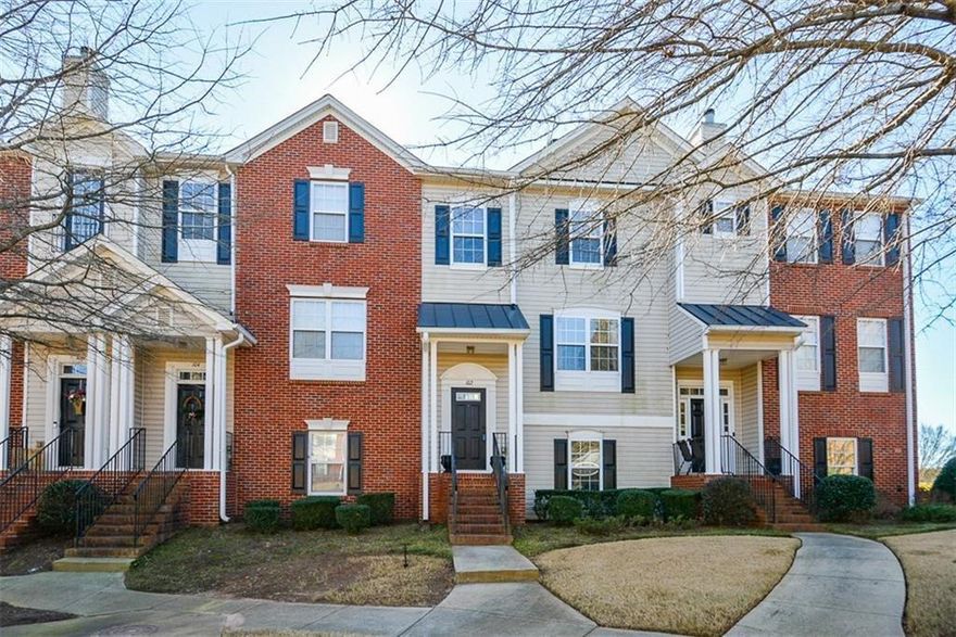 Discover comfort, convenience, and style in this move-in ready 3-bedroom, 2.5-bath townhouse in a desirable swim/tennis community with pool, playground, and walking trails. The open floor plan welcomes you with bright living and dining areas featuring beautiful vinyl flooring, crown molding, and plantation blinds. Step through the glass door to your private deck, a sunny retreat for relaxing outdoors and enjoying your morning coffee or evening unwind.

The kitchen overlooks the deck and offers tiled floors, white cabinets, and brand-new stainless steel appliances — all included! Upstairs, the primary suite includes a walk-in closet and private bathroom, while the laundry closet with washer and dryer sits conveniently in the hallway. A second bedroom with its own full bath is also on this level. Both upstairs bedrooms, as well as the staircase, are fully carpeted for your comfort. A third bedroom located on the lower-level is perfect for guests, an office, or media space.

Enjoy community amenities including a pool, tennis court, playground, walking trails and a large neighborhood park. A 2-car garage plus guest parking adds convenience, while trash service and grounds maintenance make upkeep effortless.

Located within walking distance to shopping, schools, gyms, and minutes from downtown Woodstock, Hwy 92, I-575, GA-400, and Dupree Park. Don’t miss this incredible opportunity to make this townhouse your home!