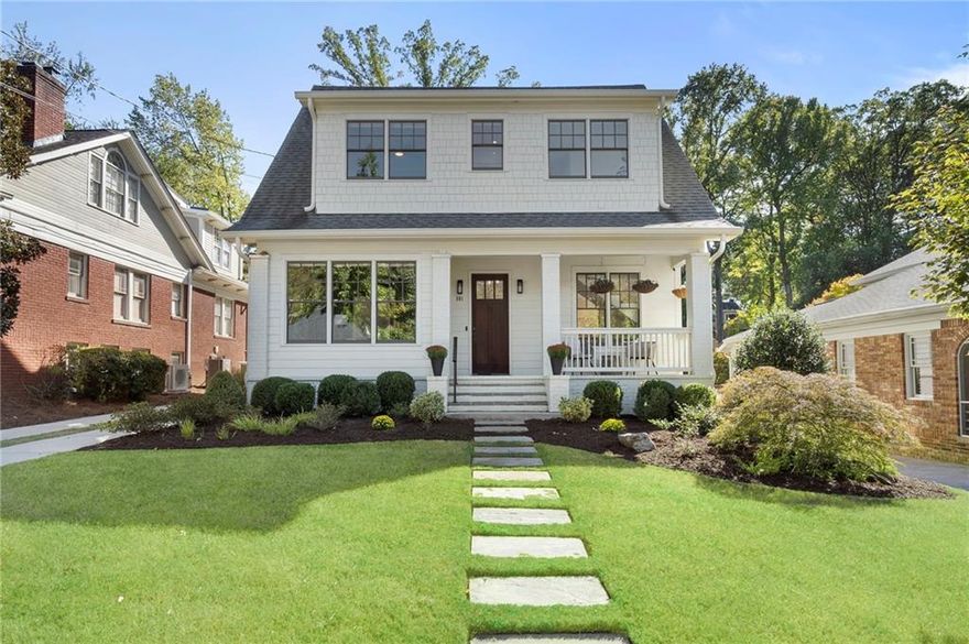 Perfectly positioned on one of Virginia-Highland’s most sought-after streets, this picture-perfect Craftsman embodies the best of intown living—timeless design, modern comfort, and a true sense of community. Built in 2019, the home seamlessly blends classic architectural character with contemporary luxury and thoughtful design.
From the moment you arrive, Adair’s tree-lined beauty and undeniable curb appeal set the tone. Inside, sunlight pours through generous windows, highlighting elegant finishes, clean lines, and an effortless flow throughout. The main level is designed for connection, featuring an open layout with a dedicated office or sitting room, a spacious dining area with banquette seating, and a stunning all-white kitchen with quartz countertops, a large island, and a super pantry for extra storage. The kitchen opens effortlessly to the family room—ideal for gatherings and everyday living—and extends onto a covered porch overlooking a landscaped backyard and detached garage.
Upstairs, the primary suite serves as a serene retreat with a spa-like bath and generous walk-in closet, while two additional bedrooms—each with en suite baths—offer comfort and privacy for family or guests. The daylight terrace level adds even more versatility, with a large media room, guest suite with full bath, and two separate storage areas.
Outside, enjoy a private backyard designed for relaxed living and effortless entertaining—perfect for morning coffee, evening gatherings, or quiet weekends at home.
And beyond your doorstep, Adair stands at the heart of Virginia-Highland’s vibrant spirit. Known as the go-to street for Halloween festivities and year-round neighborhood gatherings, it captures the best of what makes this community so special. With Piedmont Park, the BeltLine, Ponce City Market, and countless local cafés, boutiques, and restaurants just a stroll away, this location offers the perfect balance of energy, connection, and ease.