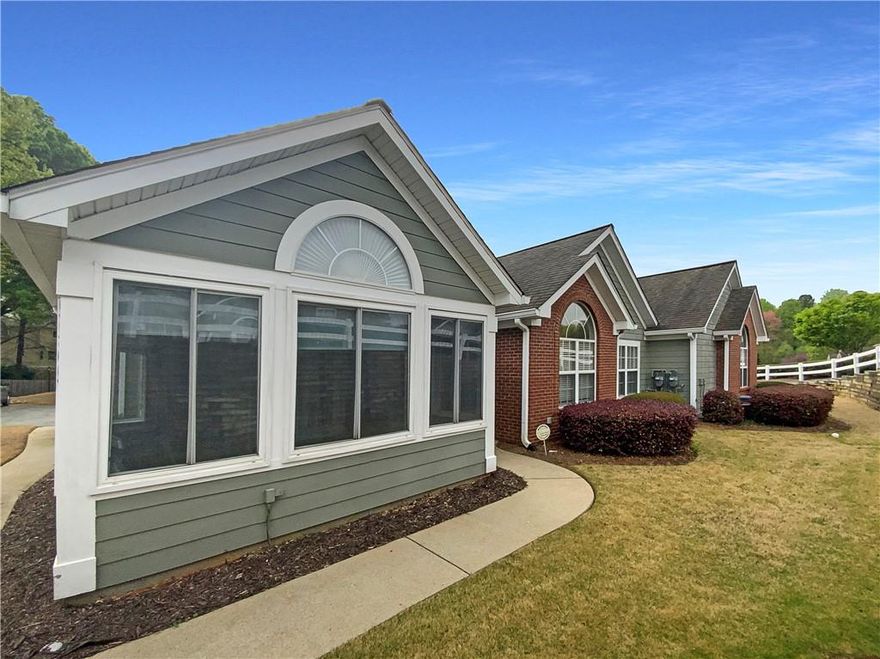 Welcome to this charming 3-bedroom, 2-bath home located in the well-maintained community of The Crossings at East Cobb. Situated in a highly sought-after Marietta location with top-rated schools, this home offers convenient one-level living and a low-maintenance lifestyle.  
The spacious family room features vaulted ceilings, a cozy fireplace, and an abundance of natural light. A bright, window-lined sunroom offers the perfect space to relax or entertain. The kitchen is thoughtfully positioned next to the laundry room and provides easy access to the attached two-car garage.  
The large primary suite includes a generous en-suite bathroom and a walk-in closet. Enjoy the many community amenities, including a clubhouse with an entertainment room and kitchen area, a pool, and a fitness center.  
The HOA covers a wide range of services such as water, sanitation, roof and exterior maintenance, landscaping, pest and termite control, and lawn care. No rentals allowed, making this an ideal opportunity for owner-occupants seeking comfort, convenience, and community.
