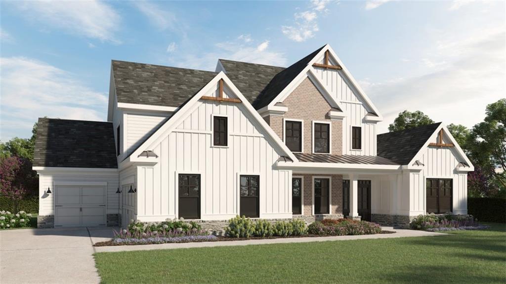 Move in Ready - Save Your Way with Kerley Family Homes getting up to $15K in Savings that can be applied towards Closing costs, permanent or temporary rate buydowns, and/or Design Options. Our current preferred lenders offer multiple programs as well as Downpayment Assistance and promotions that can help you skip your 1st 3 mortgage payments. Conditions apply. Reach out to a member of our sales team to learn more. Lot 24. The Emma FH floorplan by Kerley Family Homes. This amazing plan is ideal for those that love the open concept and desire a Owners on the Main. Double entry front doors in this small new community in the Harrison High School District. This home features the Living Room/Study off the 2 Story Foyer with vaulted ceilings and lots of windows for natural light. Coffered ceilings and boxed trim details add to the beauty of the formal Dining Room a covered back porch that overlooks a level private backyard that is perfect for all outdoor activities. A gourmet kitchen with ample cabinetry ,quartz countertops, stainless vent hood as with stainless double ovens, gas cooktop, and large kitchen island. The Kitchen is open to the adjoining breakfast room and 2-story family room. The family room features inset lighting beams across the ceiling and a fireplace. A beautiful covered front porch, mud room off the 3-car garage, hardwood floors throughout the main floor, crown molding throughout 1st level. The primary has a trey ceiling with an adjoining bath suite. Three additional bedrooms on the second level with adjoining baths and a media room for entertaining. These ½ acre plus beautifully landscaped lots come with irrigation system. Daylight Walk Out Basement, stubbed for bath. We also include with each home a Builder's Warranty and the installation of the in-wall Pestban system. Some pictures may be of a finished home with the same floor plan and not of this actual home. Model hours are Tuesday – Saturday: 11am-6pm & Sunday- Monday; 1pm-6pm