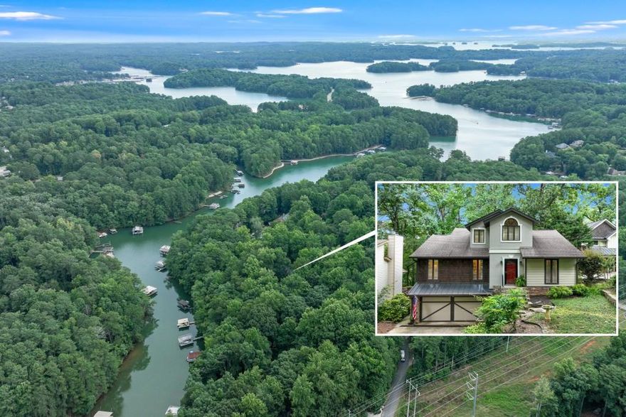Experience tranquility and the feeling of a daily vacation in this warm and inviting lakeside home with a private, single slip dock with a party deck. Welcome to this beautifully maintained 3 bedrooms, 4 baths lake home with 2 covered decks, a finished basement, new roof (2025), gorgeous landscaping, and peaceful lake views where your dream, lakefront lifestyle becomes a reality. The charming gourmet kitchen features a slate floor, granite countertops, custom cabinetry, an island with a maple countertop and bar sink, a 4 burner gas range with griddle, a cozy breakfast area, and a roomy pantry, making it a chef's delight. The adjacent dining area provides the perfect setting for both intimate family dinners and festive gatherings with friends. The family room invites relaxation with its cozy stone gas fireplace, built-ins, and doors that open onto a covered wrap around deck-perfect for summer barbecues, and outdoor entertaining. The main level also boasts a luxurious primary suite with 2 spacious closets, a spa-inspired ensuite bath with a 5 head shower, an elegant, clawfoot soaking tub, and a custom window. An additional guest bedroom and adjoining full bath will comfortably accommodate weekend guests or family. Upstairs, a full bath and a versatile flex area provides ample space and storage for family, guests, or a home office. The finished basement offers even more living area, additional office space, along with a convenient, large laundry room, full bath and a second covered deck. The double car garage contains a work bench and shelving for tools and hobbies. The outdoor living spaces are truly exceptional. A stone and timber lined path leads to your private single slip dock with a party deck, including power, where endless adventures await. The shoreline has been enhanced with rip rap. You're enjoy the peace of the quiet cove. Once the day is over and you're making your way to your lake home, you'll appreciate that the path is lit with solar and electric lighting. You'll love to gather around the firepit area as you relive the memories of the day. Thoughtfully landscaped gardens burst with color throughout the seasons, while mature trees offer shade and privacy. Life on Lake Lanier is about embracing a lifestyle of relaxation, recreation, and connection. Spend your days swimming, fishing, or boating to the nearby restaurants. Host unforgettable gatherings on your deck, or enjoy quiet evenings by the fire. Whether you're seeking a year-round residence, a seasonal retreat, or a legacy property for generations to come, this lakefront home is your perfect math. New Gangplank on order for dock. Boat is negotiable with strong offer. Schedule a private tour today.