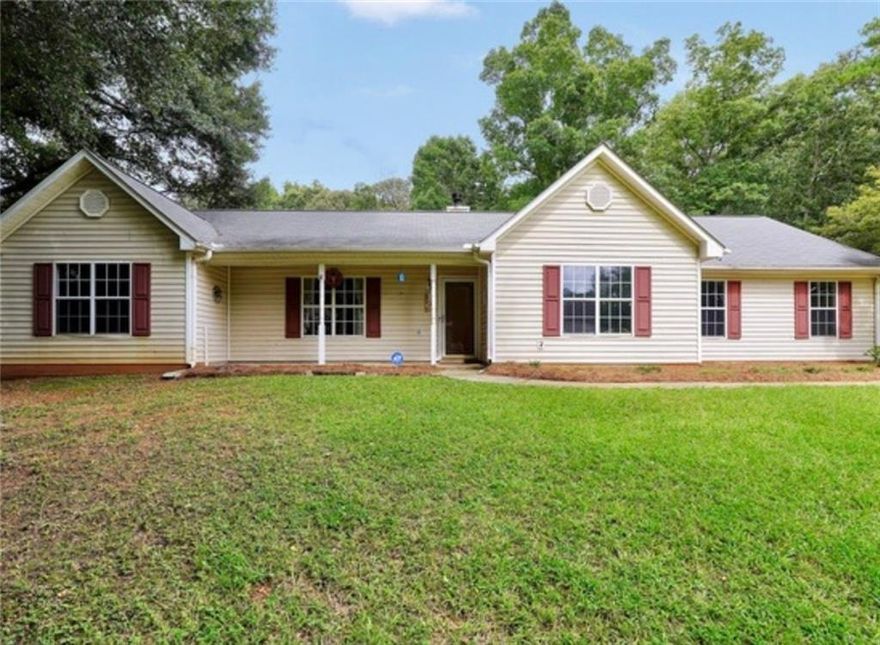 This charming Locust Grove home features 3 bedrooms, 2 baths, and 1,512 sqft on 3.31 acres at the end of a cul-de-sac. The split-bedroom plan, large fenced backyard, and low-maintenance features make it perfect for easy living. With a roof less than 5 years old, an attached garage, and access to a peaceful pond, it's ready for you to move right in. Enjoy the privacy of acreage with the convenience of being close to town. Schedule your private showing today!    *Ask about 1% Lender Credit for buyer closings costs or rate buy down!*