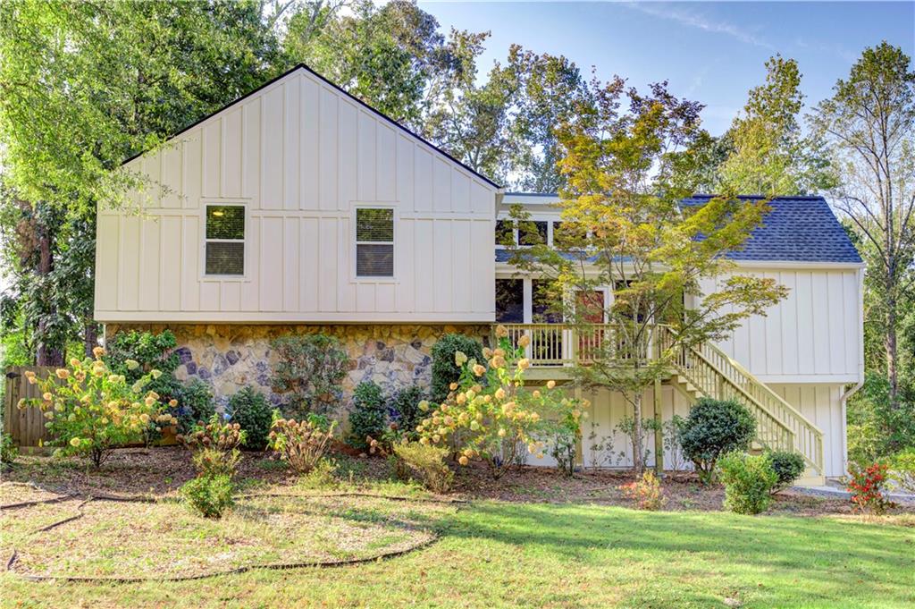 Totally updated renovated home in sought after Newcastle in the Pope High School district. The home is located on a quite private Cul de sac with an oversized level lot featuring a fenced backyard. Bright sunny spacious home with many upgrades making the home move in ready. Unpack your items and welcome home! Newer water heater, landscaping and fence, and garage door. The HVAC, roof, air/water purification system, and siding all replaced and installed very recently. The front porch and back deck have just been completely redone. The beautiful hardwood floors on the main level of the home enhance the cozy fireplace which looks out to the back deck. The kitchen and bathrooms were remodeled to give the home the updates needed to modernize the appearance of the home. The bedrooms are oversized with storage. The terrace level bedroom is large and very private with an on-suite bathroom. The back deck is off the main level making it very easy for entertaining guests or enjoying a beverage outdoors while watching the sun rise or set. There is a patio area off the terrace level makes for a perfect outdoor space with room for grilling, outdoor games, and gathering which enhance the outdoor living space. The 2 car garage is oversized with plenty of room for storage. Close to shopping, dining, entertainment, top notch public and private schools. Close to both GA 400, and I-75, with easy access to downtown Roswell, Woodstock, and the Chattahoochee Recreation Area. This quiet neighborhood creates a perfect environment for walking with neighbors or pets. Newcastle homeowners can join the adjacent neighborhood amenities in Arthur’s Vineyard which include swim and tennis. Don’t miss the opportunity to tour this charming home and experience the welcoming community of New Castle.