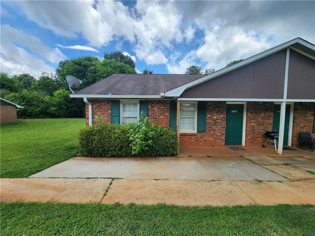 Discover comfort and convenience in this charming 2-bedroom, 1-bath duplex located at 155 Plum Orchard Rd, Apt A in Covington, GA. This well-maintained, single-story home features fresh paint, updated flooring, a spacious living area. Enjoy in-unit laundry hookups, central air and heat, and a large shared yard on a quiet, tree-lined street. The property sits on a generous lot with off-street parking and easy access to local schools, shopping, and dining. Just minutes from I-20, this home offers a quick commute to Atlanta while keeping you close to the heart of Covington.