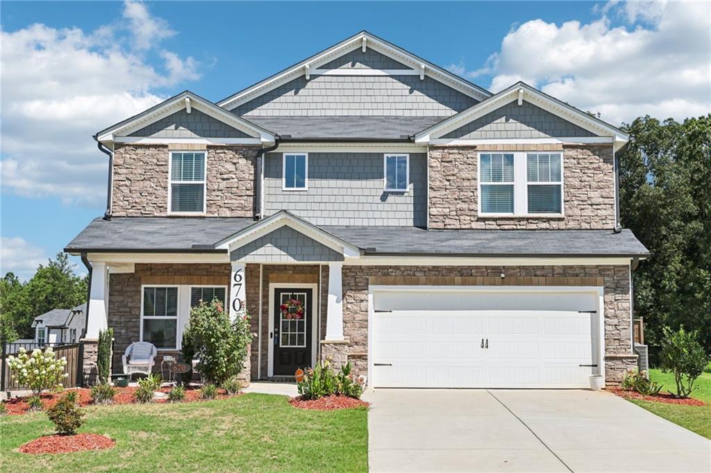 Welcome to 670 Sara Meadow Rd, Loganville, GA 30052 – A Stunning 5-Bedroom Home on a Spacious Corner Lot!
Step into this beautifully maintained residence featuring a grand two-story foyer and a formal dining room perfect for entertaining. The heart of the home is the gorgeous white kitchen, complete with updated appliances, a large island with breakfast bar seating, and open views to the fireside living room—ideal for everyday living and hosting guests.
The main level offers a private bedroom and full bathroom, perfect for guests or multi-generational living. Upstairs, a versatile loft provides the perfect space for a home office, media room, or play area. Retreat to the expansive primary suite with a spa-like ensuite bathroom featuring a separate shower, soaking tub, double vanity, and a large custom walk-in closet. Three additional spacious bedrooms and a third full bathroom complete the upper level.
Enjoy outdoor living in the huge, fenced-in backyard with a patio—perfect for grilling, entertaining, or relaxing in privacy.
Located in a quiet neighborhood with convenient access to local schools, parks, and shopping, this home is the total package. Don’t miss your opportunity to make it yours!