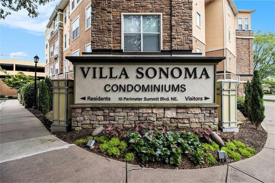 Luxury living at an affordable price in Brookhaven! This upgraded 1BR/1BA condo in Villa Sonoma features granite counters, SS appliances, hardwood flooring, in-unit washer/dryer, and plenty of kitchen cabinets. The open-concept kitchen flows seamlessly into the living room, which overlooks lush greenery, perfect for relaxing or entertaining. Enjoy natural light through large windows in both the living area and bedroom. Recent updates include a brand-new HVAC system, new bedroom window glass, new living room blinds, newer exterior stucco, and a roof replaced just three years ago. Villa Sonoma is fully certified for FHA, VA, and all government-backed loans. Residents enjoy a vibrant, active community with year-round social events and resort-style amenities: a swimming pool, fitness center, billiards/Game room room, private theater, pet walk area, conference room, and full-service onsite property management. Gated, assigned covered parking, EV charging stations, and on-site police presence provide added convenience and security. Prime location near Perimeter Mall, Northside and CHOA Hospital, top dining, The Coffee house, Blackburn Park, Murphy-Candler Park, MARTA, and major freeways. Seller offering $2,000 toward buyer’s closing costs!