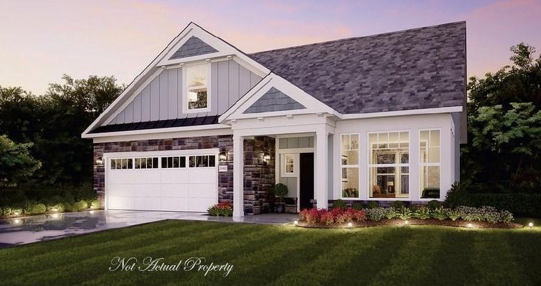 Quick Move-In Opportunity on Lot 100, a large pie-shaped homesite across from the lake, just shy of ¼ acre, at The Courtyards at Bailey Farms! Our award-winning Portico floor plan, with a bonus suite, has 3 bedrooms and 3 bathrooms with a large, very open, courtyard in our 55+ Active Lifestyle Community. A deluxe kitchen with a gas cooktop, quartz countertops, light wicker color stain full overlay kitchen cabinets, soft closing doors and drawers, roll out shelves and pull-out trash center. Wall ovens with microwave and French 3 door refrigerator included. The open-concept family room, with a fireplace, flows seamlessly into the kitchen and dining area, allowing you to be a part of all your gatherings, even while cooking in the well-equipped kitchen. Enjoy all the natural light from the many over-sized Pella windows at the front and side of the home along with views of the lake from the private courtyard. The owner’s bath features a spa-like zero-entry shower, dual quartz vanities with undermount sinks, and a large linen closet. Spacious bonus suite with large bedroom, bathroom with a walk-in shower, and a fabulous view of the lake from the living area. Located in a prestigious Epcon community, The Courtyards at Bailey Farms, residents enjoy resort-style amenities including a pool, large clubhouse with fitness center, pickleball courts, fenced-in dog park, fire pit area and a lake with a dock and plenty of fish! With easy access to I-85 and just minutes from the local grocery and other shopping and dining, 15 minutes to Mall of GA, golf courses, Little Mulberry Park, this home offers both convenience and an active lifestyle. Amenities and lawncare is covered by monthly HOA fees of $185. Construction will be complete by September—schedule your tour today! Ask agent for special quick move in promotions.