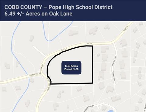 Vacant Land For Sale - 3650 Oak Ln<br/> Marietta, GA 30062