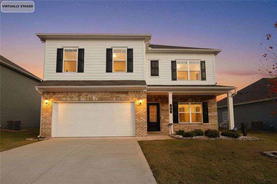 Welcome Home to the Beautiful Thacker Farm Subdivision!

This home qualifies for USDA 100% financing, making it an incredible opportunity for buyers.

Step inside to a bright, welcoming layout that was designed for both comfort and entertaining. Just off the foyer is a stylish home office—perfect for remote work, school, or a quiet creative space.

The modern kitchen features a center island overlooking the warm, inviting family room, complete with a cozy fireplace for cool Georgia nights. The breakfast area offers peaceful views of the private, suburban backyard—an ideal spot for your morning coffee.

Upstairs, you’ll find a smart and spacious layout including a convenient laundry room and a generous loft that adds the perfect blend of functionality and architectural charm. The luxurious owner’s suite offers a spa-like retreat with a soaking tub, separate shower, double vanities, and a large walk-in closet.

Elegant crown molding throughout elevates the style and character of the home, making every room feel truly special.

With its thoughtful floor plan, serene setting, and modern touches, this home has everything you’ve been looking for. 

Don’t miss your chance—schedule your private showing today!

Some photos have been virtually staged to showcase the prime potential of this amazing space.