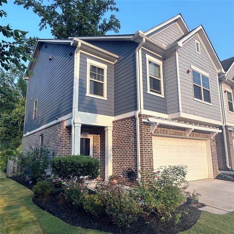 Move in Ready! 201 Jonquil Spring Rd in the heart of Woodstock, GA, was built in 2021. With three stories of living space, this home is grand! Four bedrooms and three and a half baths. Walk into a spacious open-concept designed kitchen with top-of-the-line stainless steel appliances, quartz countertops, and a large center island. Walk-in pantry with custom shelving. Gas fireplace and beautiful built-in shelves. Two-car garage. On the second floor, the master suite is relaxing with an ensuite bathroom featuring dual vanities, a soaking tub, a private toilet, and a separate shower. A newly customized walk-in closet, all wood with a built-in jewelry box and mirrors. The owner is a retired Master Carpenter (U.S. Navy SeaBee). Also on this floor, two additional bedrooms are spacious and bright, both also having nice walk-in closets. The laundry room is modern and updated. The top floor includes the fourth bedroom, along with a large full bath. This
area could also be used as a home office, media room, party room, or additional apartment, depending on your needs. Walk-in attic. Situated on a generous END Unit, the backyard offers a private oasis with almost complete privacy and a rose garden, landscaped with many flowers. Enjoy peaceful surroundings, including a freshwater stream right there and watch for deer, turkey, frogs,s and more! This home is located in a happy, safe, and clean little neighborhood