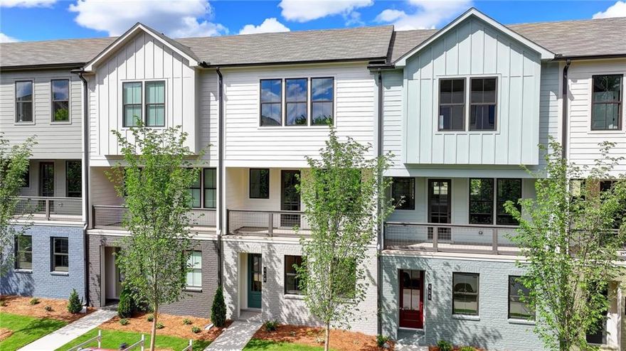 Welcome to 3 bedroom with 3 attached bathroom in brand new townhome.The open-concept layout on the main level features a gourmet kitchen, stainless steel brand new appliances with an oversized Quartz island, a private deck and large family room. The lower level has a bedroom and a full bath. The top floor features a private primary suite and bath. Another secondary bedroom and bath and upstairs laundry. Washer dryer included!! Refrigerator included! Hardwood all around. Attached 2 car garage. Never lived before. New Construction! Minutes to the Avalon, Alpharetta downtown, windward park and ride, walking distance from Lifetime fitness. Excellent proximity to highway 400.