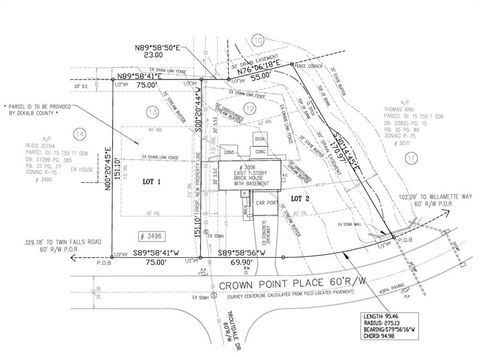 Vacant Land For Sale - 3498 Crown Point Place<br/> Dekalb County, Decatur, GA 30032