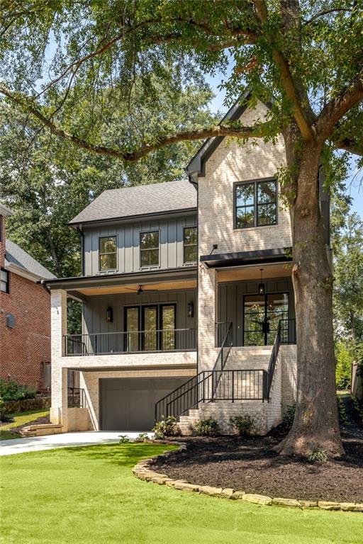 This stunning brand-new construction is a must-see! It offers six spacious bedrooms, most with a private en-suite bath, and an additional guest powder room. The home's thoughtful design blends luxe finishes with the most modern functionality, creating the perfect balance for everyday living and welcoming guests. The main level showcases a chef's kitchen with custom, high-quality cabinetry, paneled appliances, and a separate scullery/prep kitchen that elevates meal preparation and entertaining. The living room features a fireplace flanked by custom built-ins. It opens through expansive sliding doors to a covered and private back porch with a second fireplace and two infrared heaters, ideal for year-round indoor-outdoor living. At the front of the home, a versatile bedroom with porch access creates a welcoming retreat for guests or a convenient home office. The fully finished basement expands the home's living space with a large living room, mudroom, bedroom, full bath, flex room/office, and a stylish bar area designed for hosting. This home's outdoor living is phenomenal, with two porches and a fenced backyard offering privacy and play space. Other great features include a rare three-car garage for your weekend sports car, vintage Jeep, or golf cart, and a dumbwaiter lift system for moving items between floors. Located in a highly walkable neighborhood, this home is just steps from more than a dozen local dining favorites, including Confab Kitchen, Honeysuckle Gelato, Café Vendome, El Valle, Haven, Valenza, Dixie Q, Verde, The Ashford, and more. Walk to the Saturday Farmer's Market, as well! Charming pocket parks surround the community, and it is only minutes from Buckhead, providing easy access to premier shopping, dining, and business districts. Highly sought-after public and private schools nearby, too. With every detail carefully considered, this home is a rare opportunity to enjoy luxury, comfort, and convenience in one of Atlanta's most desirable neighborhoods, Brookhaven.
