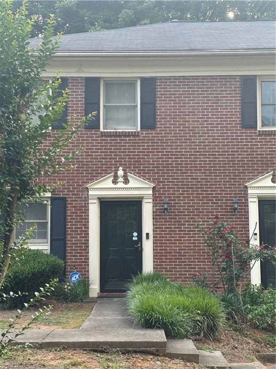 Great investment opportunity, end unit town home in a quiet neighborhood, desiring location.No Rental Restrictions. Close to GA 400, Avalon, Downtown Alpharetta, shopping, and dining. Room mate plan, both bedrooms have own bath. For investors only, good tenant already in place for the last five years, always pays rent on time. Refrigerator, washer and dryer comes with the house, 2 assigned parking spots in front of the unit, and a separate outdoor storage closet in the back.