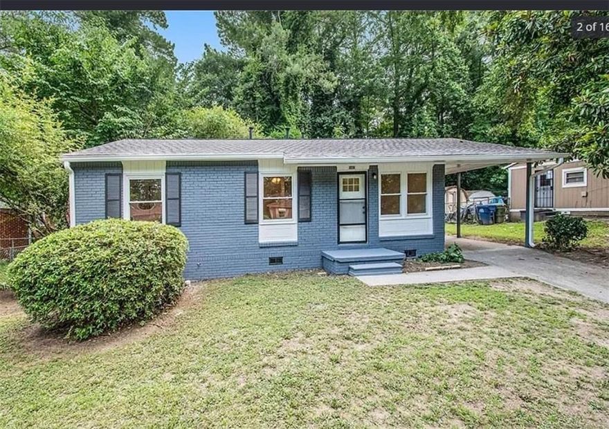 Recently renovated, tenant-occupied home in Atlanta with instant rental income. Updates include newer roof, flooring, countertops, appliances, and more. Features solid surface counters and a double vanity in the bathroom. Convenient location close to all that ATL has to offer.