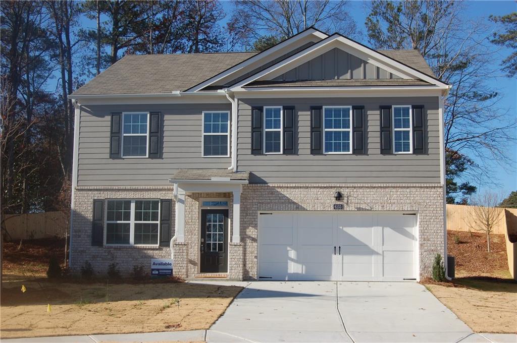Ready Now! Final Opportunity! The Hanover floor plan is designed to meet all your needs and desires. This open-concept home features 5 bedrooms, 3 baths, and a versatile loft room upstairs. The gourmet eat-in kitchen is a chef's dream, boasting stainless-steel appliances, a gas range, quartz countertops, and a view overlooking the living room, making it perfect for hosting family and friends. The main level also includes stylish Rev-wood flooring throughout. Upstairs you'll find a loft area ideal for additional family living space. The oversized primary bedroom features dual vanities, a 5 ft shower, a 5 ft garden tub, and a large walk-in closet. The secondary bedrooms are spacious and thoughtfully laid out for functional flow. Step outside to the back patio and enjoy outdoor fun and relaxation in private. This home also comes equipped with Smart Home technology for added convenience. Plus, rest easy with Pest Ban and a 2-10 Warranty. With photos for illustration purposes only. This community promises a blend of modern living, comfort, and convenience in one of Mableton's most sought-after locations.