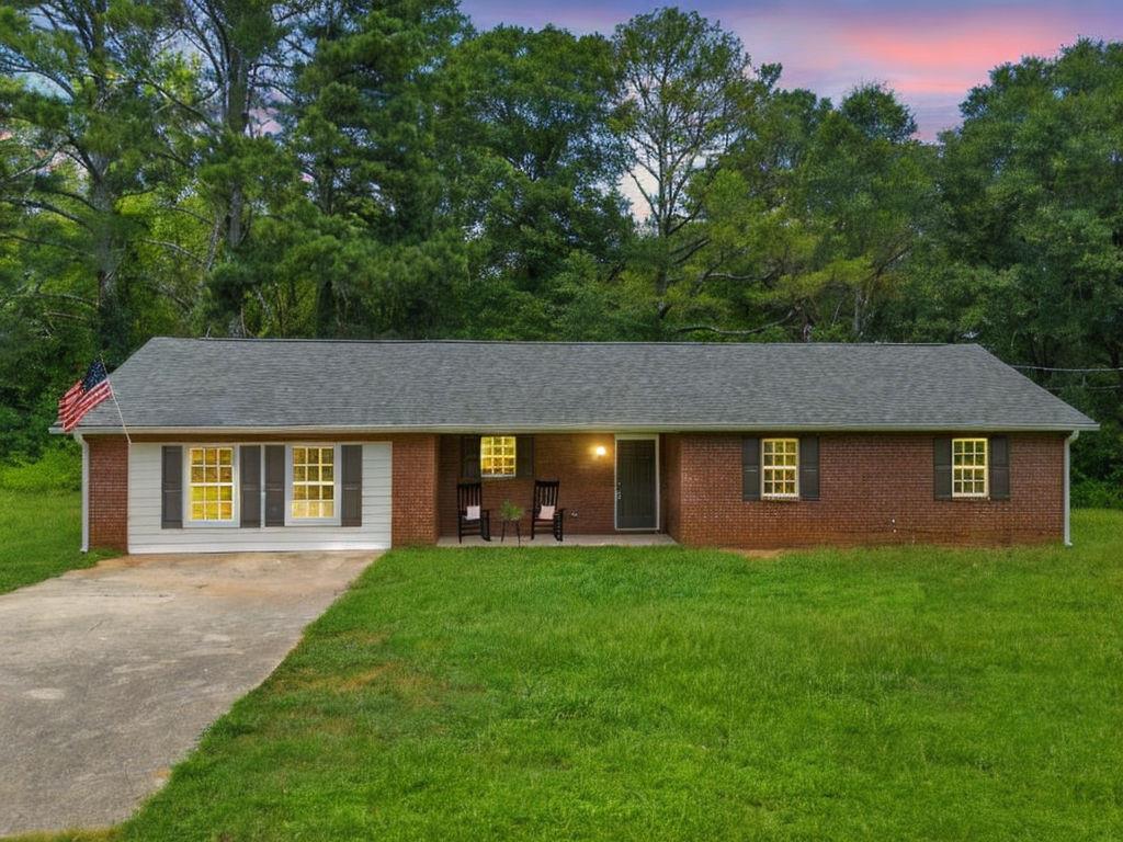 Welcome HOME! Nestled in the charming town of Oxford, this fully renovated ranch home offers the best of Southern living. BRAND NEW Modern farmhouse renovations, TOP to bottom!! With 4 bedrooms and two full baths, this single-level brick residence features a welcoming rocking chair porch, perfect for enjoying sweet tea on lazy afternoons. HUGE 1 ACRE private lot, with NO HOA! Inside, discover modern upgrades, including gorgeous gold light fixtures throughout. Gorgeous NEW wood laminate floors and plush new carpet create the most inviting living spaces. The heart of the home is a stunning kitchen with oversized quartz countertops and a spacious entertaining island, stainless appliances, walk in pantry, TONS of cabinetry with brushed gold fixtures. Your 4th flex room provides plenty of space for an office, game room or even guest suite. This open floor plan connecting the dining and family rooms, is ideal for family gatherings. Experience the charm of small-town living with convenient access to the BEST shopping and amenities just 10 minutes to Covington and 10 minutes to Walnut Grove/Loganville. Adored Newton County school district!! Ask us about our DOWN PAYMENT assistance on this property, time to make you a HOMEOWNER!!