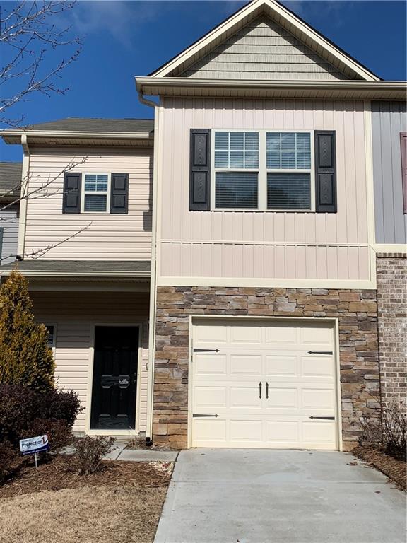 Lovely 3-bedroom unit in desirable Ridge Mill just listed! Available July 15, 2025. Waterproof LVP flooring thru-out home - NO CARPET! Granite counters in kitchen along with stainless steel appliances. HOA amenities include pool, playground. Garbage pickup & exterior maintenance of yard also included. Open floor concept on main floor with 9' ceilings on both levels. Washer/dryer and refrigerator included in unit. No pets and no smoking. Landlord is looking for 3 times the rent in income. Security deposit is usually equivalent to one month's rent but could be more if credit isn't good.