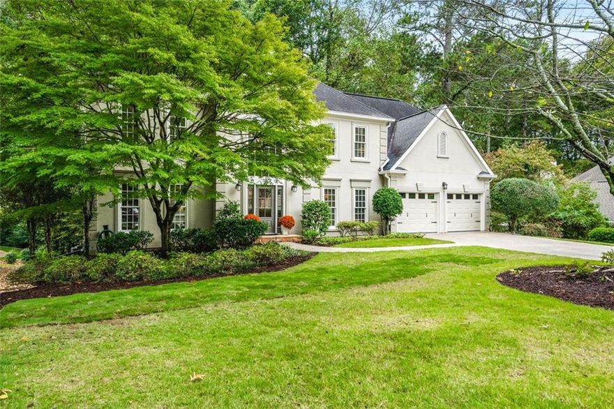Exceptional North-East Facing Home in Hampton Woods – East Cobb’s Premier Swim & Tennis Community.
Discover this beautifully maintained hardcoat stucco home in Hampton Woods, one of East Cobb’s most beloved neighborhoods known for its active swim and tennis amenities, friendly neighbors, and top-rated schools.
Elegant & Inviting Living Spaces- Step into a grand two-story foyer that opens to a breathtaking great room with soaring cathedral ceilings, custom built-in bookshelves and cabinetry, a cozy fireplace, and dramatic two-story window that bathe the space in natural light and offer tranquil views of the trees beyond.
Designed for Entertaining, The formal dining room seats up to 12 guests with ease, while a separate formal living area adds sophistication to your entry. The open floorplan flows seamlessly from the family room to the breakfast area and kitchen, connected by elegant French doors. The kitchen features white cabinetry, granite countertops, and new built-in oven and microwave. French doors from the breakfast area lead to a spacious deck—perfect for hosting gatherings or enjoying quiet mornings outdoors.
 Private Owner’s Retreat- The owner’s suite is a true sanctuary, offering a large bedroom with a separate sitting room or office drenched in natural light. The resort-style bathroom includes a soaking tub, separate shower, dual vanities, and two toilets for added convenience. Generously sized secondary bedrooms feature updated bathrooms and ample closet space, ideal for family or guests. Large bedroom and bathroom on main for guests. 
Versatile finished terrace level offers a large open space perfect for a media or family room, complete with built-in cabinetry. Additional rooms include a recreation/craft room, billiard room, and a private bedroom with full bath—ideal for guests or multi-generational living.
The perfect Outdoor Oasis: Step outside to a level backyard with a grassy play area, stone firepit, and a charming playhouse—a peaceful retreat for all ages.
This Prime Location of Hampton Woods known for its community events, welcoming atmosphere, and proximity to nature trails, shopping, dining, and major highways including GA-400, I-75, and I-285. Minutes from Sandy Springs, Roswell, and located in some of Georgia’s top-ranked schools, this home offers the perfect blend of luxury, lifestyle, and location.
(P.S. There is a secret storage room accessed from the mirrored closet in the terrace level bedroom-not to be missed!)