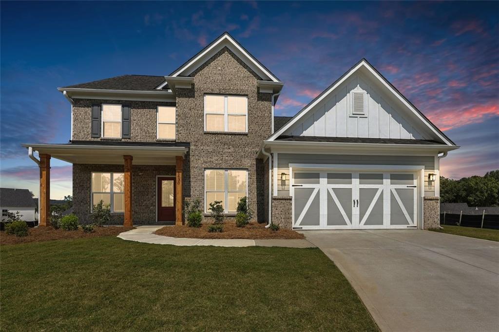Welcome to this beautifully crafted 2024-built home, where every detail has been thoughtfully designed for comfort and style. The open-concept main level features a floor-to-ceiling brick fireplace with a custom finish, a private study/office, and a guest suite with a full bath — perfect for hosting friends and family. A light-filled sunroom and extended outdoor patio make indoor-outdoor living a breeze, while the extended garage offers extra storage or workspace. Tech lovers will appreciate the Smart Home package, complete with whole-house audio speakers, Cat6 network outlets, and Honeywell T10 thermostats — all professionally installed for a connected lifestyle. Upstairs, the owner’s suite is a true retreat, featuring a spa-style shower with a seat, quartz countertops, and upgraded Moen faucets. Three additional bedrooms, two more full bathrooms and a flex area complete the upper level, giving everyone plenty of space. Set in sought-after Berkeley Mill community with top-rated schools, the HOA covers lawn maintenance, high-speed internet, and pool — so you can spend more time enjoying your beautiful home and its breathtaking sunset views.