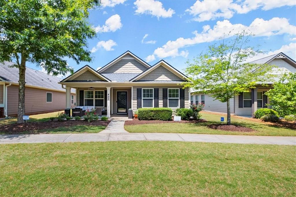 You do not want to miss this beautifully maintained RANCH in the desirable Cornerstone Estates neighborhood. The home features an open floor plan, a newly upgraded chef's kitchen with kitchen bar seating, stainless steel appliances, and an unobstructed view of the large family room and dining room. The owner's retreat has a separate tub/shower and walk-in closet. There is hardwood flooring throughout the house. HOA offers a pool and tennis courts and covers front and rear lawn maintenance. Shopping and dining are conveniently located close by! This won't last long!