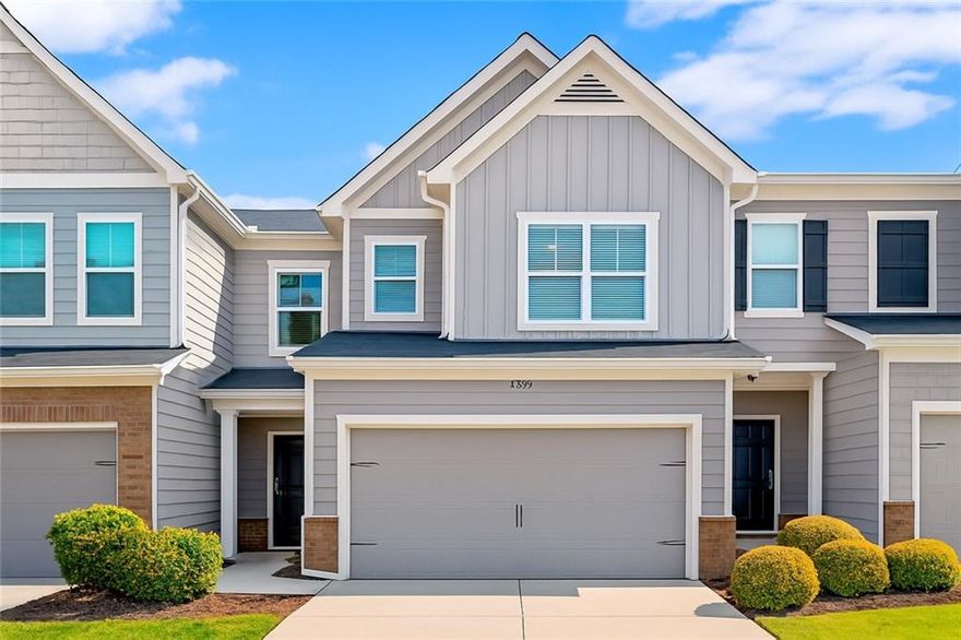 Welcome home — to a beautifully maintained, turn-key 3-bedroom, 2.5-bath townhome in the highly desirable Overton Place community. Built in 2016, this stylish residence offers 1,800 square feet of thoughtfully designed living space, a 2-car garage, and an unbeatable location just minutes from Marietta Square, Truist Park, Smyrna Market Village, and major interstates.

The open-concept main level is perfect for entertaining, featuring hardwood floors, a gas fireplace, and a spacious kitchen with granite countertops, stainless steel appliances, a center island, and ample cabinetry. The generous owner’s suite includes vaulted ceilings, a walk-in closet, and a dual-vanity en-suite bath. Two additional bedrooms upstairs provide flexibility for guests, family, or a home office. A half bath on the main level adds convenience for entertaining. A high-tech washer/dryer combo and TV mounts are also included. 

Outside, enjoy a private fenced-in patio, and take advantage of the low HOA, which covers landscaping and maintenance.

Investors — take note: No rental restrictions make this an ideal opportunity for a high-demand, income-producing rental. Its prime location and modern finishes make it incredibly marketable for long- or short-term tenants.

Qualified buyers may be eligible for up to $7,500 in down payment assistance when financing with preferred lender Debi Campbell (Ameris Bank, 404-667-2966, debi.campbell@amerisbank.com)

Don’t miss your chance to own this move-in-ready home in one of Cobb County’s most convenient and connected communities — schedule your showing today!