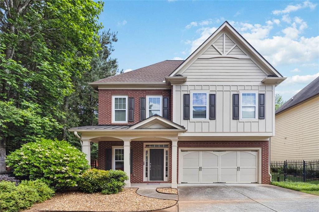 This spacious Johns Creek home sits on a private corner lot in a beautifully landscaped community with ample parking. Smart home
features include thermostats, keyless entry, security system, and a doorbell camera. Step inside to gleaming hardwood floors, a formal
dining room with elegant moldings, and views of a serene private courtyard. The open-concept kitchen features white cabinetry,
granite countertops, stainless steel appliances, and overlooks a sunlit fireside family room with built-ins. A half bath, mudroom, and
walk-in pantry complete the main level. French doors lead to a fully fenced backyard surrounded by nature—ideal for relaxing or entertaining. Upstairs offers three guest bedrooms, a full bath, a versatile loft, and laundry. The oversized owner’s suite spans the entire
back of the home and features a cozy sitting area, vaulted ceilings, abundant windows, a spa-like bath with double vanities, soaking tub, and walk-in closet. Conveniently located near Kroger, Little Creek Academy, shopping, and top-rated Johns Creek schools. Rent includes landscaping, trash, and
washer/dryer!
