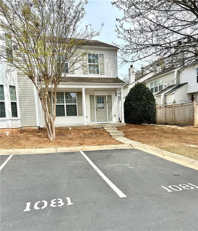 This charming end unit in a fantastic Alpharetta location is just waiting for you! With 2 cozy bedrooms and 2.5 bathrooms, this townhome is truly move-in ready. The main level boasts an inviting open floor plan that's ideal for entertaining. You'll enjoy cooking in the kitchen, complete with stainless steel appliances and a lovely backsplash that overlooks the family room. Upstairs, you'll find two spacious bedrooms, each featuring its own private bathroom with a convenient tub/shower combo. Plus, the laundry area is conveniently located upstairs, making chores a breeze! Imagine spending time outside- whether it's grilling on the back patio or unwinding on the front porch, you'll have the best of both worlds. The community offers great amenities, including a pool, playground, and a fenced dog park for your furry friends. Don't wait to call; apply today because this delightful home won't last long!